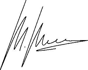 Signature of Michael Mees, shows M. Mees