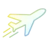 Stylized airplane taking off