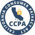 Logo des California Consumer Privacy Act mit einem Schloss-Symbol und einer Umrisskarte von Kalifornien.